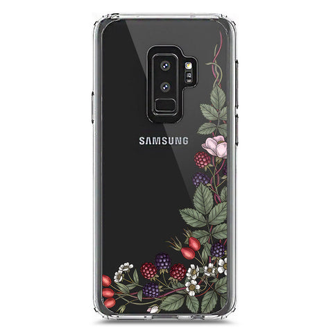 Samsung Galaxy S9 Plus Cover - Velvet Bloom Series - Clear Phone Case - Soft Silicon Borders