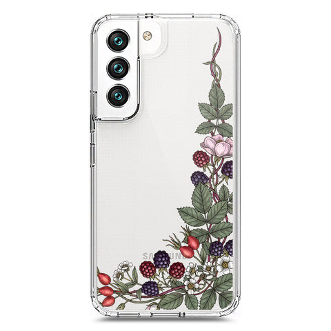 Samsung Galaxy S22 5G Cover - Velvet Bloom Series - Clear Phone Case - Soft Silicon Borders