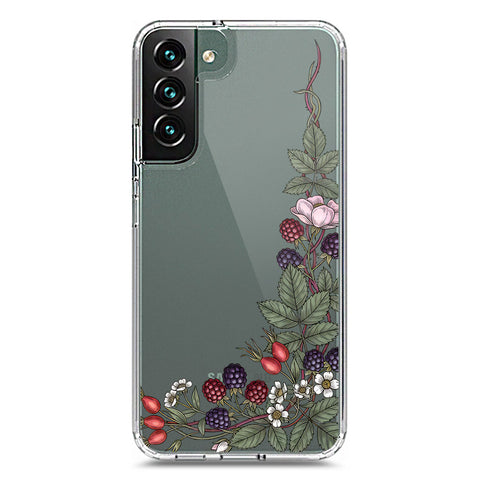 Samsung Galaxy S22 Plus 5G Cover - Velvet Bloom Series - Clear Phone Case - Soft Silicon Borders