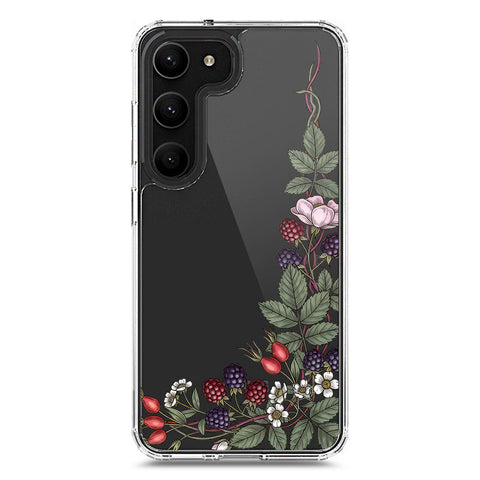 Samsung Galaxy S23 Plus 5G Cover - Velvet Bloom Series - Clear Phone Case - Soft Silicon Borders