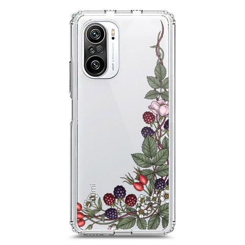 Xiaomi Mi 11i Cover - Velvet Bloom Series - Clear Phone Case - Soft Silicon Borders