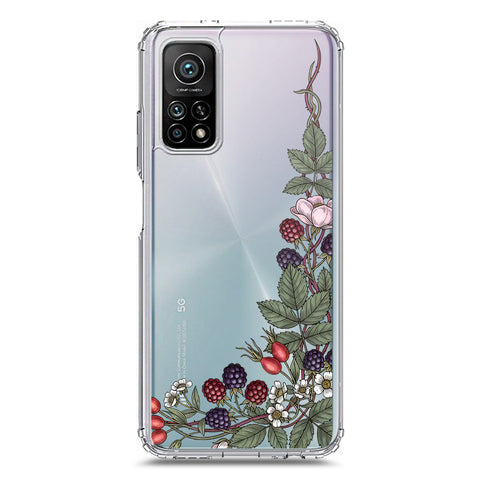 Xiaomi Mi 10T Cover - Velvet Bloom Series - Clear Phone Case - Soft Silicon Borders