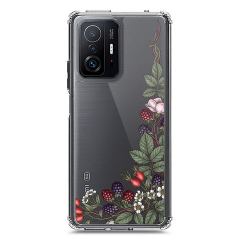 Xiaomi Mi 11T Cover - Velvet Bloom Series - Clear Phone Case - Soft Silicon Borders