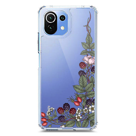 Xiaomi Mi 11 Lite 5G Cover - Velvet Bloom Series - Clear Phone Case - Soft Silicon Borders