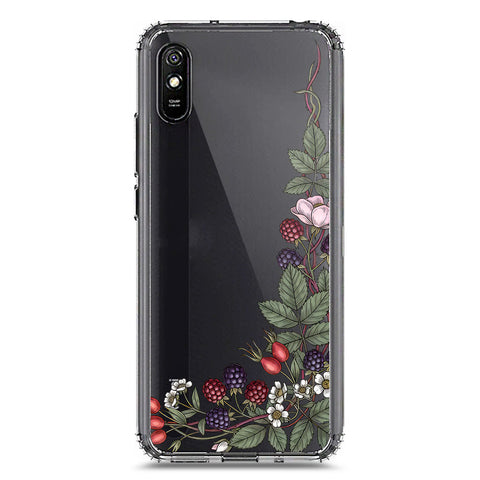 Xiaomi Redmi 9i Cover - Velvet Bloom Series - Clear Phone Case - Soft Silicon Borders
