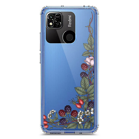 Xiaomi Redmi 10A Cover - Velvet Bloom Series - Clear Phone Case - Soft Silicon Borders