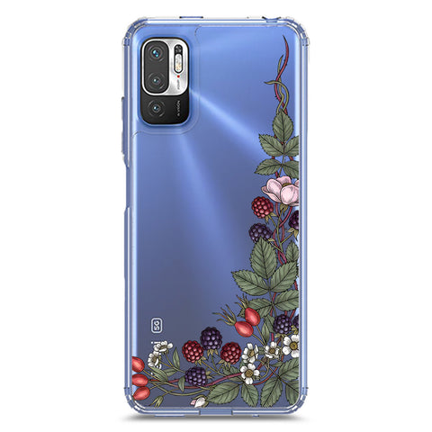 Xiaomi Redmi Note 10 5G Cover - Velvet Bloom Series - Clear Phone Case - Soft Silicon Borders
