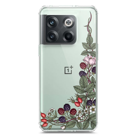 OnePlus 10T Cover - Velvet Bloom Series - Clear Phone Case - Soft Silicon Borders