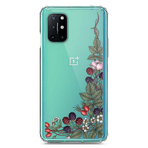 OnePlus 8T Cover - Velvet Bloom Series - Clear Phone Case - Soft Silicon Borders