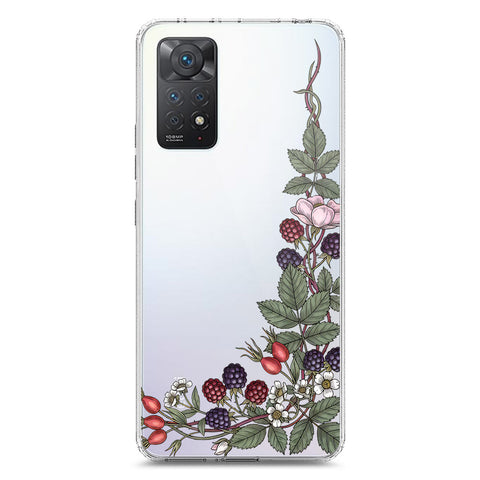 Xiaomi Redmi Note 11 Pro 5G Cover - Velvet Bloom Series - Clear Phone Case - Soft Silicon Borders