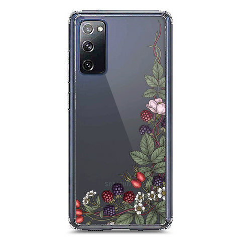 Samsung Galaxy S20 Cover - Velvet Bloom Series - Clear Phone Case - Soft Silicon Borders