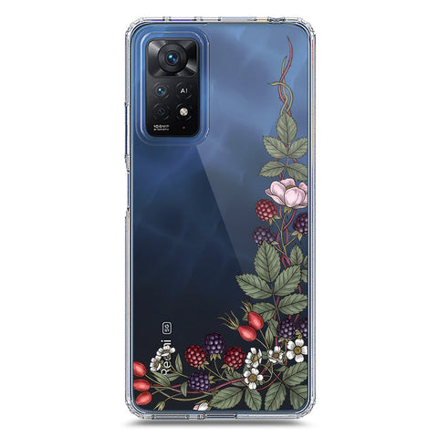 Xiaomi Redmi Note 11 pro Cover - Velvet Bloom Series - Clear Phone Case - Soft Silicon Borders