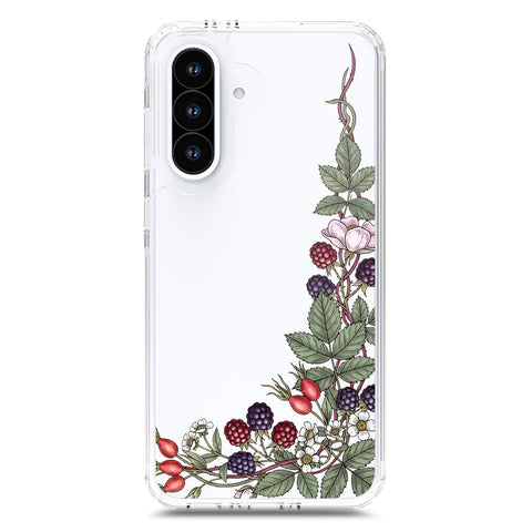 Samsung Galaxy M17 Cover - Velvet Bloom Series - Clear Phone Case - Soft Silicon Borders