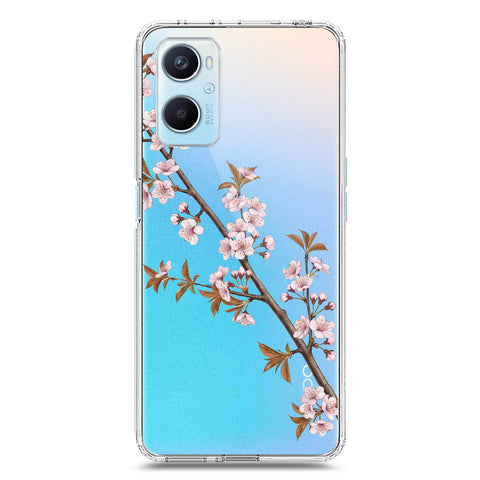 Oppo A96 4G Cover - Velvet Bloom Series - Clear Phone Case - Soft Silicon Borders