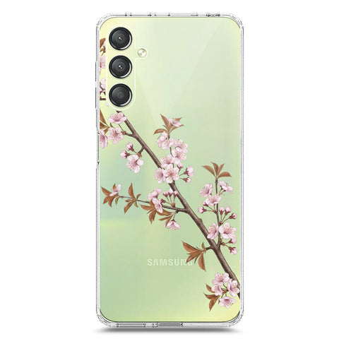 Samsung Galaxy A25 5G Cover - Velvet Bloom Series - Clear Phone Case - Soft Silicon Borders
