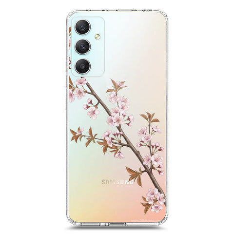 Samsung Galaxy A34 5G Cover - Velvet Bloom Series - Clear Phone Case - Soft Silicon Borders