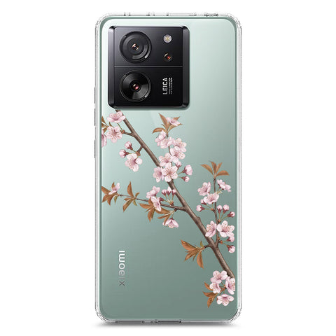Xiaomi 13T Pro Cover - Velvet Bloom Series - Clear Phone Case - Soft Silicon Borders