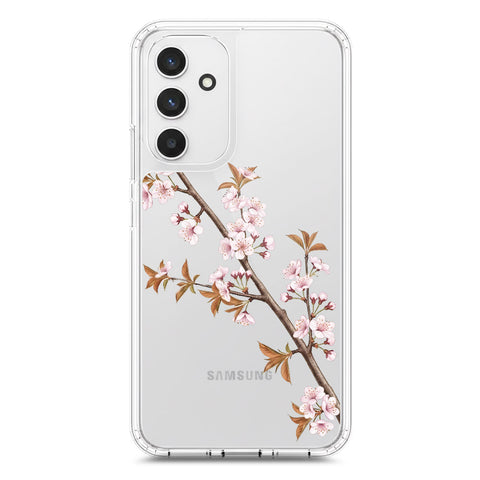 Samsung Galaxy A54 5G Cover - Velvet Bloom Series - Clear Phone Case - Soft Silicon Borders