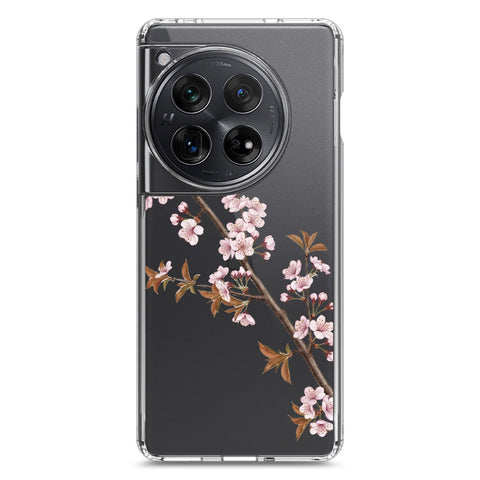 OnePlus 12 Cover - Velvet Bloom Series - Clear Phone Case - Soft Silicon Borders
