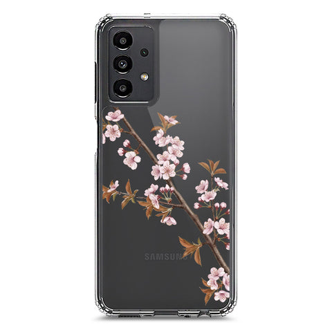 Samsung Galaxy A13 Cover - Velvet Bloom Series - Clear Phone Case - Soft Silicon Borders