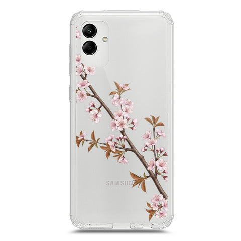 Samsung Galaxy A05 Cover - Velvet Bloom Series - Clear Phone Case - Soft Silicon Borders
