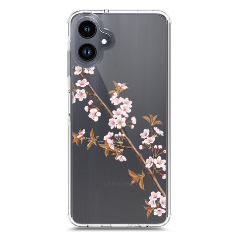 Samsung Galaxy A06 Cover - Velvet Bloom Series - Clear Phone Case - Soft Silicon Borders