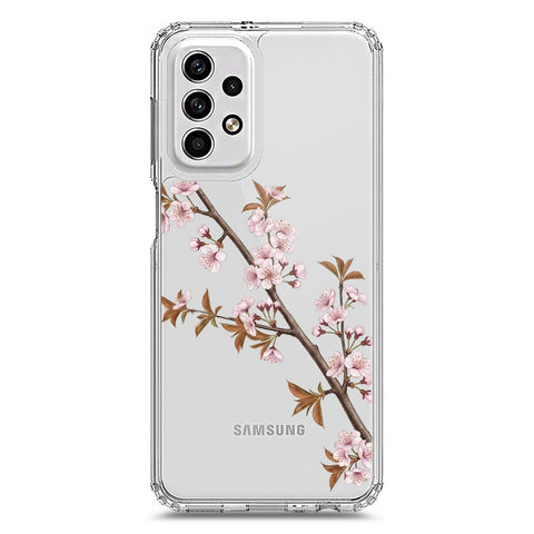 Samsung Galaxy A23 Cover - Velvet Bloom Series - Clear Phone Case - Soft Silicon Borders