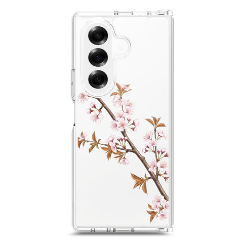 Samsung Galaxy Z Fold 7 Cover - Velvet Bloom Series - Clear Phone Case - Soft Silicon Borders