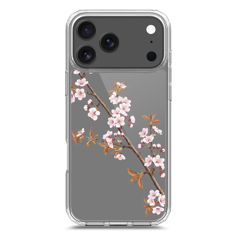 iPhone 17 Pro Max Cover - Velvet Bloom Series - Clear Phone Case - Soft Silicon Borders
