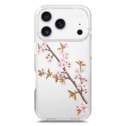 iPhone 17 Pro Cover - Velvet Bloom Series - Clear Phone Case - Soft Silicon Borders