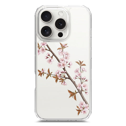 iPhone 16 Pro Cover - Velvet Bloom Series - Clear Phone Case - Soft Silicon Borders