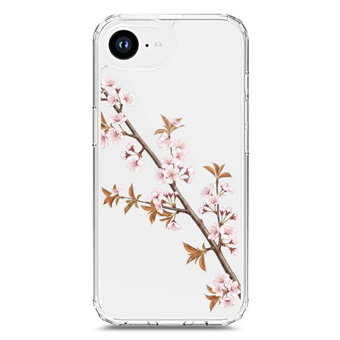 iPhone 16e Cover - Velvet Bloom Series - Clear Phone Case - Soft Silicon Borders
