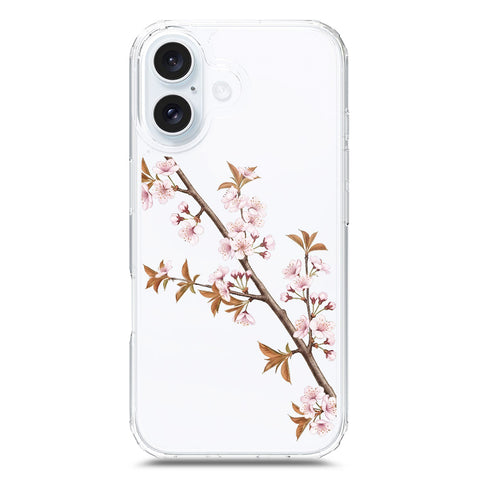 iPhone 17 Cover - Velvet Bloom Series - Clear Phone Case - Soft Silicon Borders