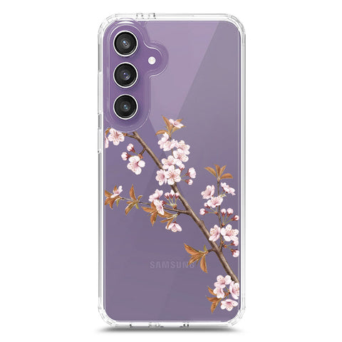 Samsung Galaxy S25 FE Cover - Velvet Bloom Series - Clear Phone Case - Soft Silicon Borders