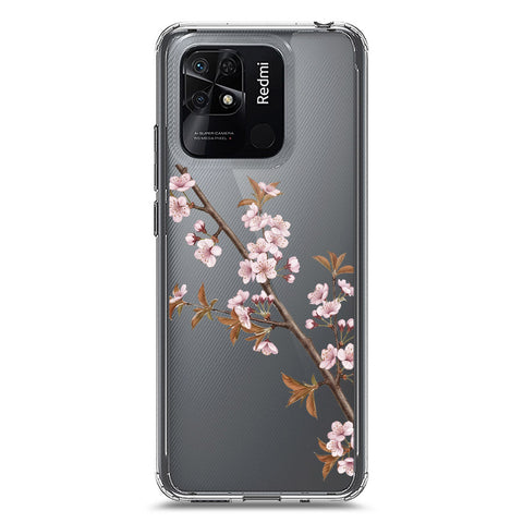 Xiaomi Redmi 10C Cover - Velvet Bloom Series - Clear Phone Case - Soft Silicon Borders