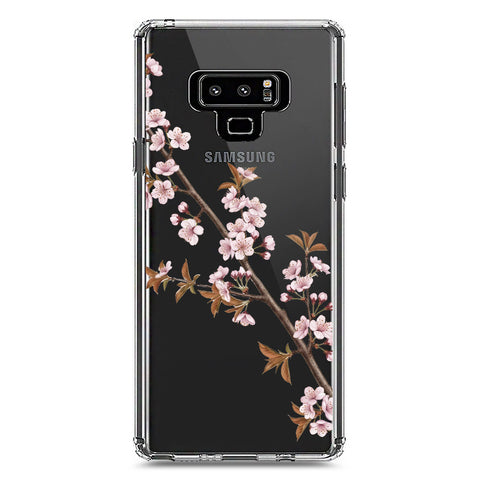 Samsung Galaxy Note 9 Cover - Velvet Bloom Series - Clear Phone Case - Soft Silicon Borders