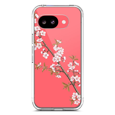 Google Pixel 10a Cover - Velvet Bloom Series - Clear Phone Case - Soft Silicon Borders