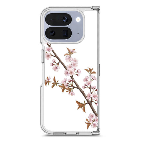 Google Pixel 10 Pro Fold Cover - Velvet Bloom Series - Clear Phone Case - Soft Silicon Borders