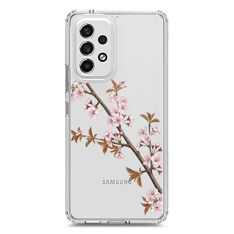 Samsung Galaxy A53 5G Cover - Velvet Bloom Series - Clear Phone Case - Soft Silicon Borders