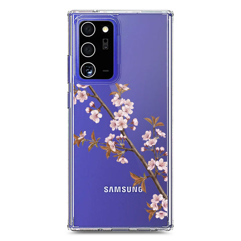 Samsung Galaxy Note 20 Ultra Cover - Velvet Bloom Series - Clear Phone Case - Soft Silicon Borders