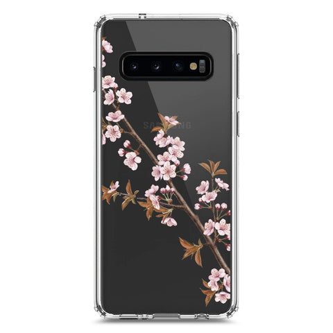 Samsung Galaxy S10 Cover - Velvet Bloom Series - Clear Phone Case - Soft Silicon Borders