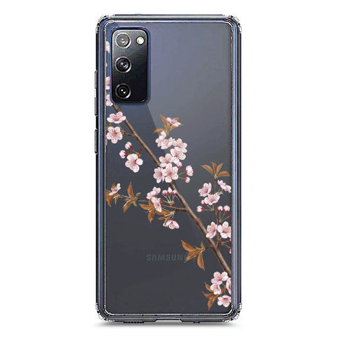 Samsung Galaxy S20 FE Cover - Velvet Bloom Series - Clear Phone Case - Soft Silicon Borders