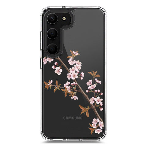 Samsung Galaxy S23 Plus 5G Cover - Velvet Bloom Series - Clear Phone Case - Soft Silicon Borders