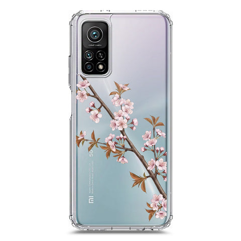 Xiaomi Mi 10T Cover - Velvet Bloom Series - Clear Phone Case - Soft Silicon Borders