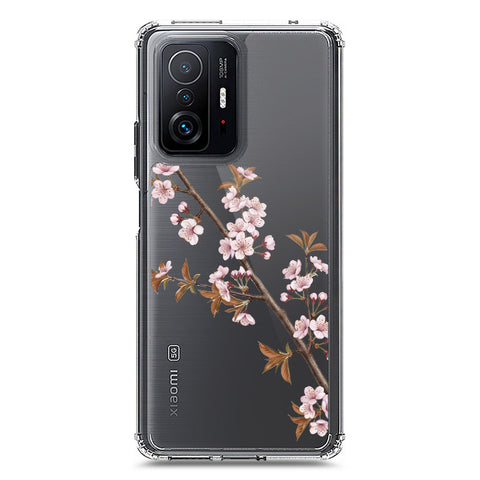 Xiaomi Mi 11T Cover - Velvet Bloom Series - Clear Phone Case - Soft Silicon Borders