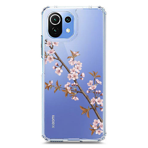 Xiaomi Mi 11 Lite 5G Cover - Velvet Bloom Series - Clear Phone Case - Soft Silicon Borders