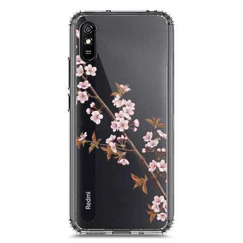 Xiaomi Redmi 9i Cover - Velvet Bloom Series - Clear Phone Case - Soft Silicon Borders