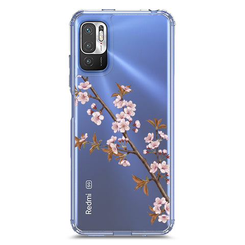 Xiaomi Redmi Note 10 5G Cover - Velvet Bloom Series - Clear Phone Case - Soft Silicon Borders