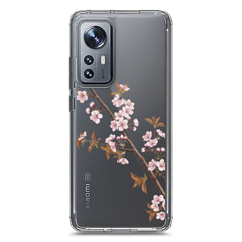 Xiaomi 12 Cover - Velvet Bloom Series - Clear Phone Case - Soft Silicon Borders
