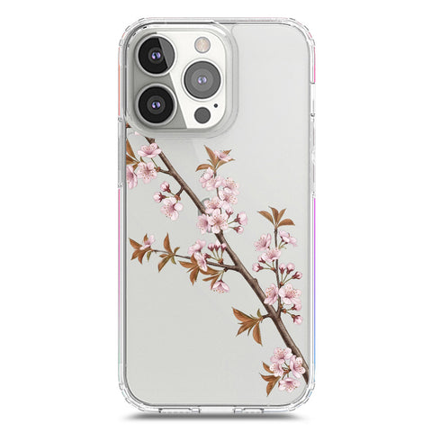 iPhone 13 Pro Cover - Velvet Bloom Series - Clear Phone Case - Soft Silicon Borders